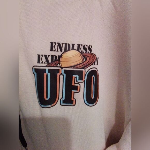 Street Life Men’s Alien Express UFO Print Zip Hoodie NWT - Picture 3 of 5